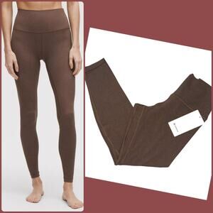 Lululemon Align High Rise 28” Leggings Brown Nulu Yoga Pants Buttery Soft Gym